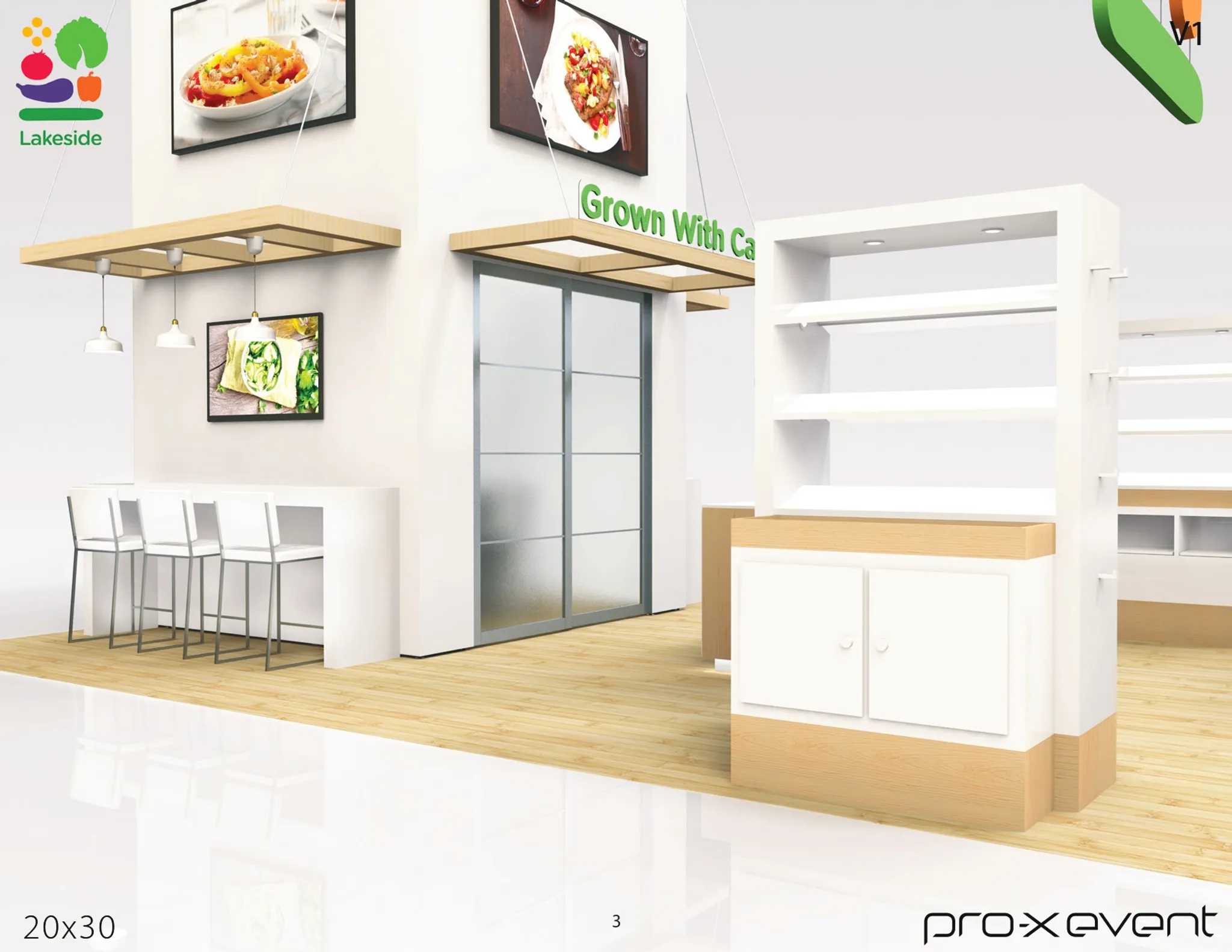 20x30 Island booth design by Pro-X Exhibits